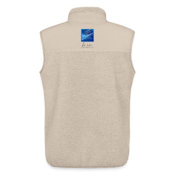 La Vera – Logo urbain - Veste sans manches sherpa unisexe Stanley/Stella - beige - Dos - AI Model Male 178 light (178cm)