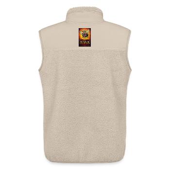 Pour une mouche grise, le trou est toujours une source de poussière - Veste sans manches sherpa unisexe Stanley/Stella - beige - Dos - AI Model Male 178 light (178cm)
