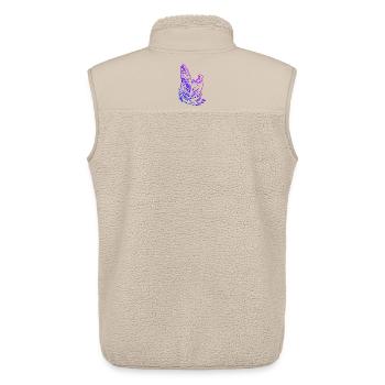 Windsurfing Graphics for Windsurf - Unisex Sherpa Gilet by Stanley/Stella - beige - Back - AI Model Male 178 light (178cm)