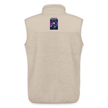 Husky DJ – Urban Streetwear with Beats Energy - Unisex Sherpa Gilet by Stanley/Stella - beige - Back - AI Model Male 178 light (178cm)