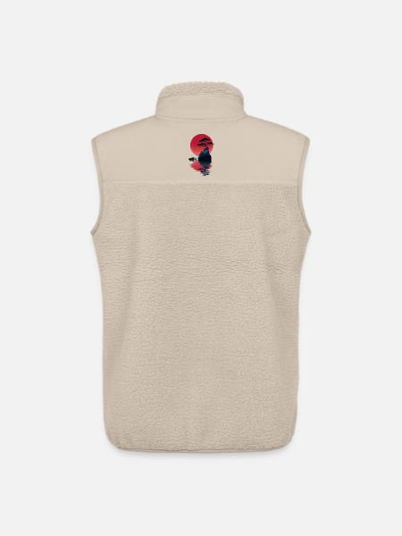 Red Zen Sunset Island - Unisex Sherpa Gilet by Stanley/Stella - beige