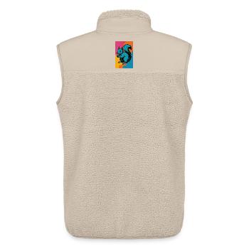Buntes Eichhörnchen Pop Art - Unisex Sherpaweste von Stanley/Stella - Beige - Hinten - AI Model Male 178 light (178cm)