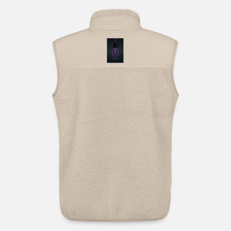 Affiche Créative de Mode Néon - Veste sans manches sherpa unisexe Stanley/Stella - beige