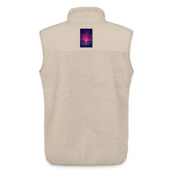 RockyZoo23 - Unisex Sherpa Gilet by Stanley/Stella - beige - Back - AI Model Male 178 light (178cm)