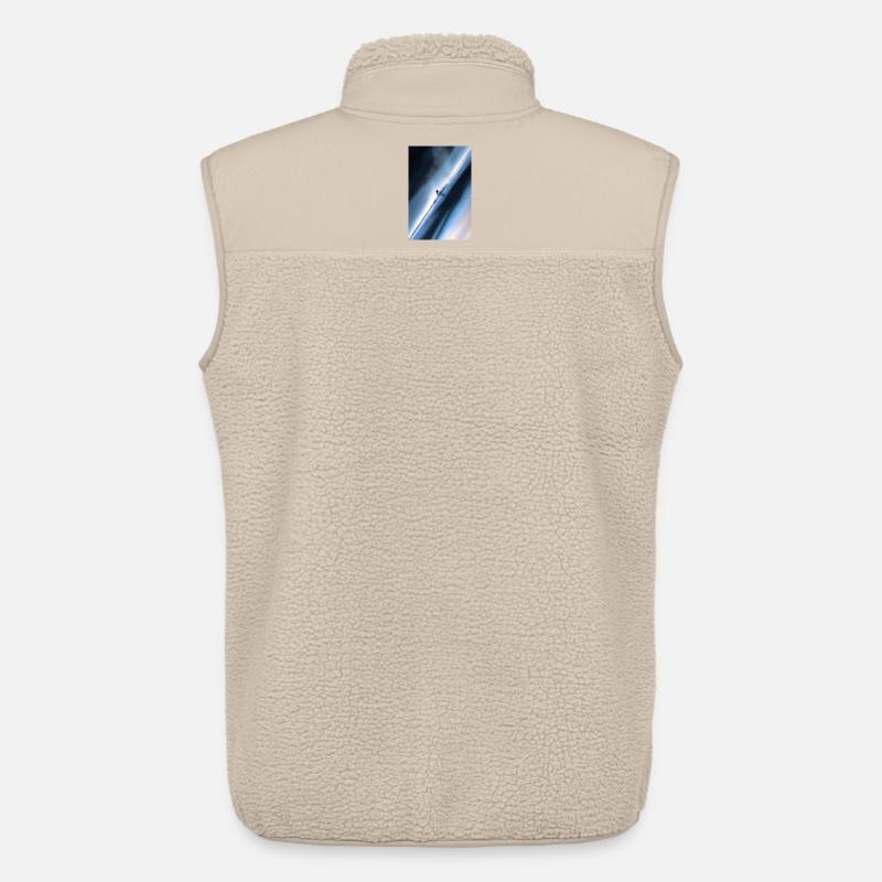 Blauer Diagonal-Schneereiter - Unisex Sherpaweste von Stanley/Stella - Beige