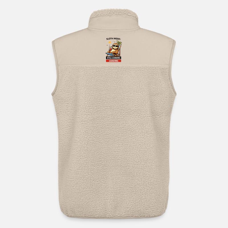 Sloth Mode: Still Loading - Unisex Sherpa Gilet by Stanley/Stella - beige