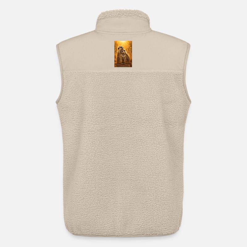 Erdmännchen Umarmung - Unisex Sherpaweste von Stanley/Stella - Beige