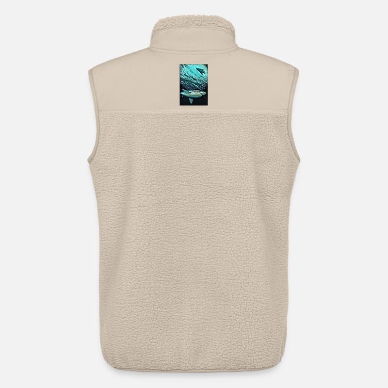 Türkis Unterwasser-Hai-Dynamik - Unisex Sherpaweste von Stanley/Stella - Beige