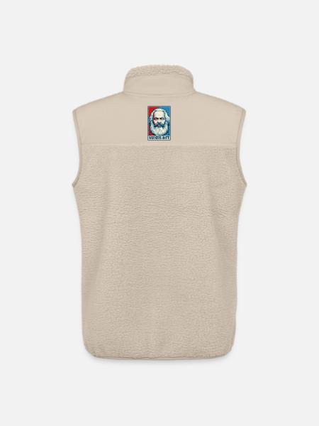 Marx-Porträt: Workers Unite-Plakat - Unisex Sherpaweste von Stanley/Stella - Beige