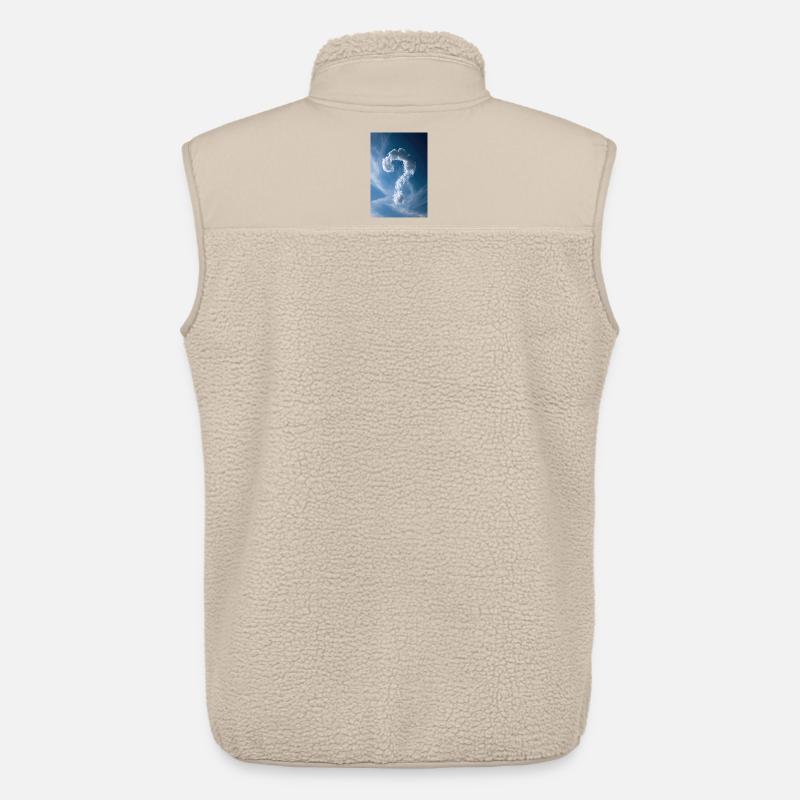 Cloud Question Mark Sky - Unisex Sherpa Gilet by Stanley/Stella - beige