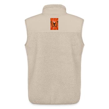 papillon - Veste sans manches sherpa unisexe Stanley/Stella - beige - Dos - AI Model Male 178 light (178cm)