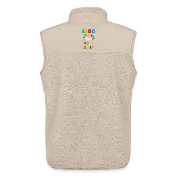Occupational Therapist Colorful Hands - Unisex Sherpa Gilet by Stanley/Stella - beige - Back - AI Model Male 178 light (178cm)