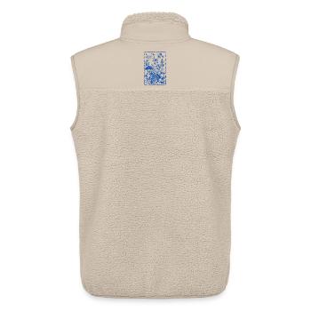 Toutes les plantes sont comestibles, certaines ne sont consommées qu’une seule fois en jardinant - Veste sans manches sherpa unisexe Stanley/Stella - beige - Dos - AI Model Male 178 light (178cm)
