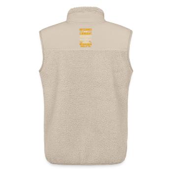 Hufschmied Aus Leidenschaft Genehmigt Gesponsert - Unisex Sherpaweste von Stanley/Stella - Beige - Hinten - AI Model Male 178 light (178cm)