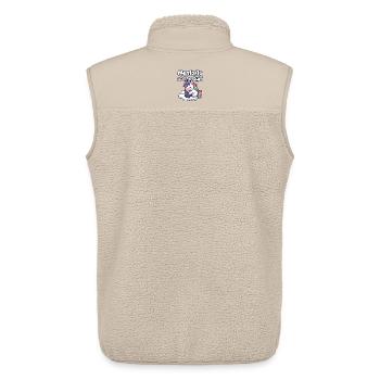 Mentalement à la Licorne de la Salle - Veste sans manches sherpa unisexe Stanley/Stella - beige - Dos - AI Model Male 178 light (178cm)