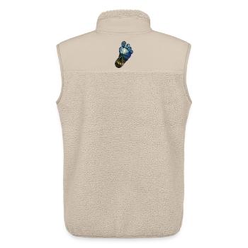 Bigfoot Footprint – Sasquatch Outdoor-Wanderung - Unisex Sherpaweste von Stanley/Stella - Beige - Hinten - AI Model Male 178 light (178cm)