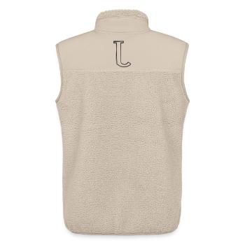 Kleinbuchstabe l handgezeichnet - Unisex Sherpaweste von Stanley/Stella - Beige - Hinten - AI Model Male 178 light (178cm)