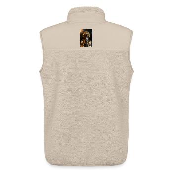 Goldene Shush-Cherub-Büste - Unisex Sherpaweste von Stanley/Stella - Beige - Hinten - AI Model Male 178 light (178cm)