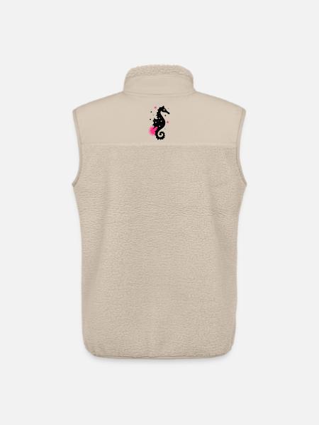 Seepferdchen - Unisex Sherpaweste von Stanley/Stella - Beige
