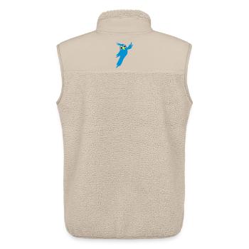perroquet - Veste sans manches sherpa unisexe Stanley/Stella - beige - Dos - AI Model Male 178 light (178cm)