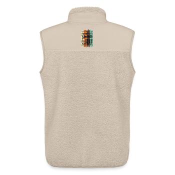 1972 Vintage Retro Stamp Tee - Unisex Sherpa Gilet by Stanley/Stella - beige - Back - AI Model Male 178 light (178cm)