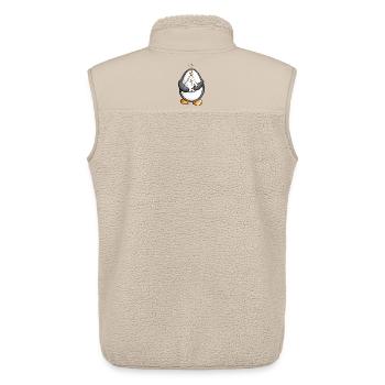 Pinguin und Schneemann sind beste Freunde - Unisex Sherpaweste von Stanley/Stella - Beige - Hinten - AI Model Male 178 light (178cm)