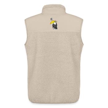 Ferme du Toucan Harke - Veste sans manches sherpa unisexe Stanley/Stella - beige - Dos - AI Model Male 178 light (178cm)