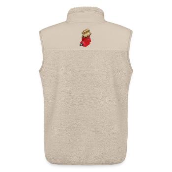 P20 - Unisex Sherpaweste von Stanley/Stella - Beige - Hinten - AI Model Male 178 light (178cm)