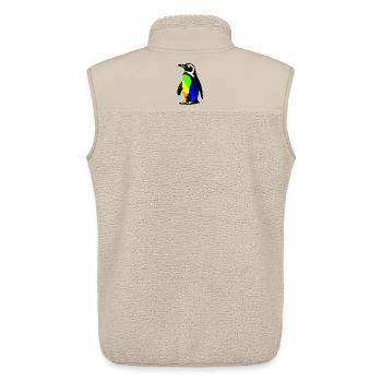 Pingouin - Veste sans manches sherpa unisexe Stanley/Stella - beige - Dos - AI Model Male 178 light (178cm)