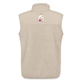 herz wärmeflasche illustration - Unisex Sherpaweste von Stanley/Stella - Beige - Hinten - AI Model Male 178 light (178cm)