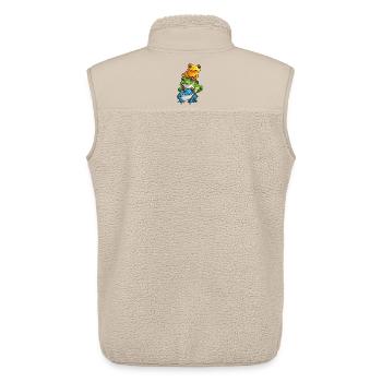 Gestapelte Frösche Cartoon-Design - Unisex Sherpaweste von Stanley/Stella - Beige - Hinten - AI Model Male 178 light (178cm)