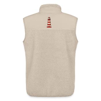 Leuchtturm - Unisex Sherpaweste von Stanley/Stella - Beige - Hinten - AI Model Male 178 light (178cm)
