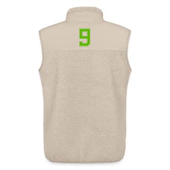 z9 - Unisex Sherpaweste von Stanley/Stella - Beige - Hinten - AI Model Male 178 light (178cm)