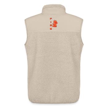 Cartoon Flammendrache - Unisex Sherpaweste von Stanley/Stella - Beige - Hinten - AI Model Male 178 light (178cm)
