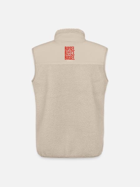 Basel Switzerland, a souvenir of Basel - Unisex Sherpa Gilet by Stanley/Stella - beige