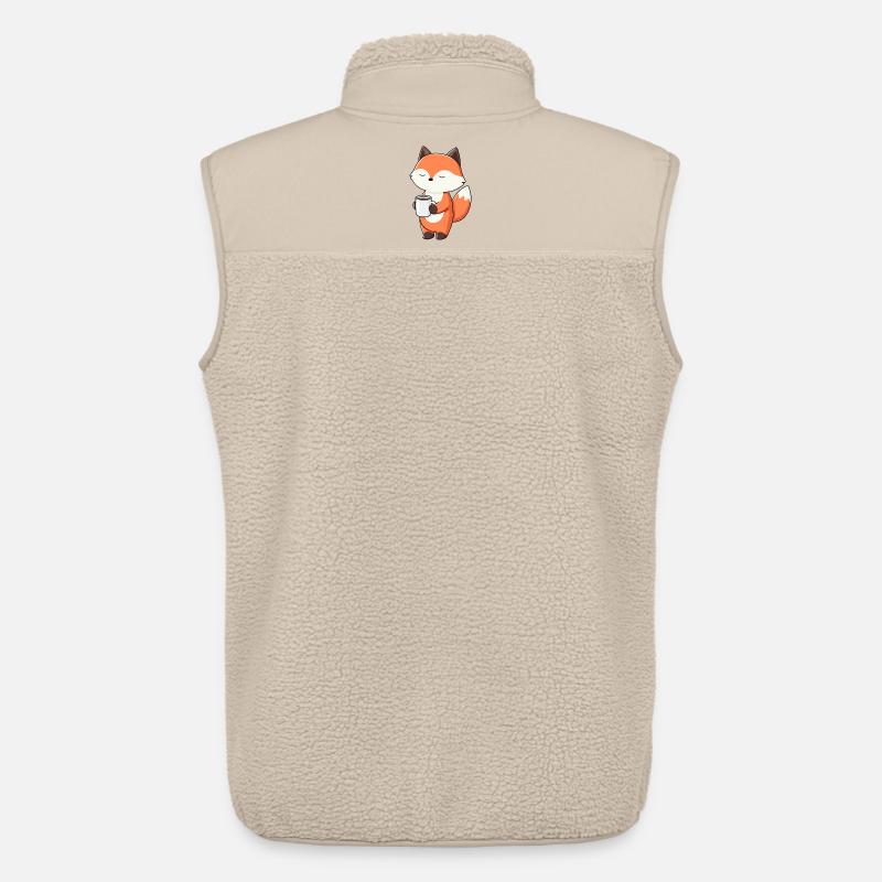 Fuchs mit Kaffeetassen-Zauber - Unisex Sherpaweste von Stanley/Stella - Beige