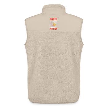 Arts & Beer – That's Why I'm Here - Unisex Sherpa Gilet by Stanley/Stella - beige - Back - AI Model Male 178 light (178cm)