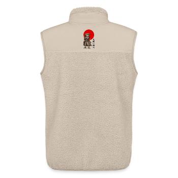Katzen-Ronin-Samurai unter roter Sonne - Unisex Sherpaweste von Stanley/Stella - Beige - Hinten - AI Model Male 178 light (178cm)