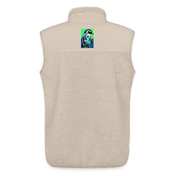 pingouin - Veste sans manches sherpa unisexe Stanley/Stella - beige - Dos - AI Model Male 178 light (178cm)