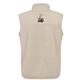Père joueur de handball - Veste sans manches sherpa unisexe Stanley/Stella - beige - Dos - AI Model Male 178 light (178cm)