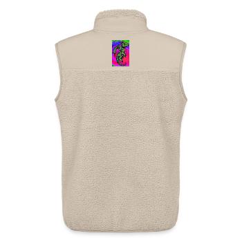 dragon - Veste sans manches sherpa unisexe Stanley/Stella - beige - Dos - AI Model Male 178 light (178cm)