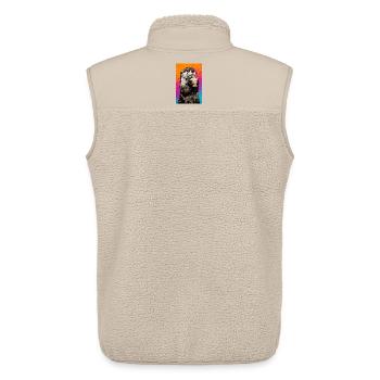 loutre - Veste sans manches sherpa unisexe Stanley/Stella - beige - Dos - AI Model Male 178 light (178cm)