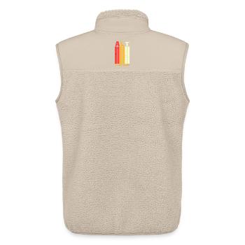 Chor - Alt Stimme Tiefenentspannt für Chorsängerin - Unisex Sherpaweste von Stanley/Stella - Beige - Hinten - AI Model Male 178 light (178cm)