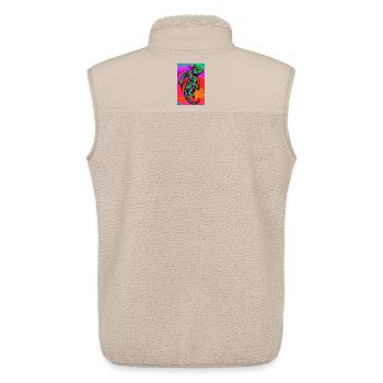dragon - Unisex Sherpa Gilet by Stanley/Stella - beige - Back - AI Model Male 178 light (178cm)