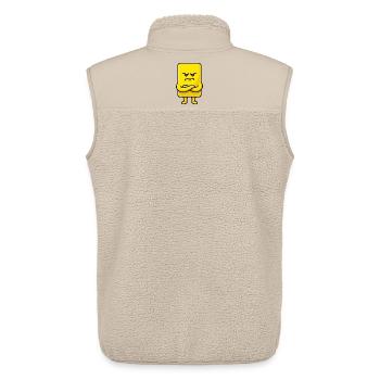 Grumpy Yellow Card Funny Football Ref - Veste sans manches sherpa unisexe Stanley/Stella - beige - Dos - AI Model Male 178 light (178cm)