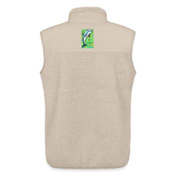 Delfin - Unisex Sherpaweste von Stanley/Stella - Beige - Hinten - AI Model Male 178 light (178cm)