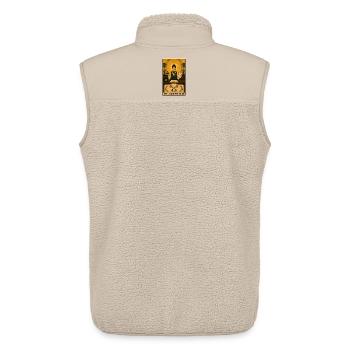 Réceptionniste | Tarot de réception - Veste sans manches sherpa unisexe Stanley/Stella - beige - Dos - AI Model Male 178 light (178cm)