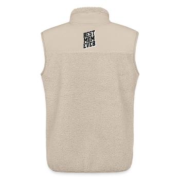 Best Mom Ever Bold 3D Typography - Unisex Sherpaweste von Stanley/Stella - Beige - Hinten - AI Model Male 178 light (178cm)