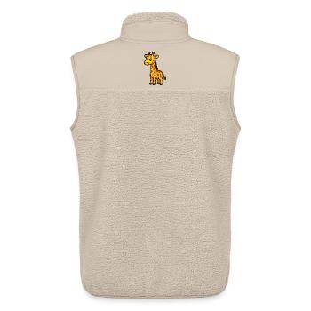 PixelGiraffe Retro - Unisex Sherpa Gilet by Stanley/Stella - beige - Back - AI Model Male 178 light (178cm)