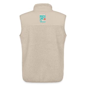 Peniche Surfen - Unisex Sherpaweste von Stanley/Stella - Beige - Hinten - AI Model Male 178 light (178cm)